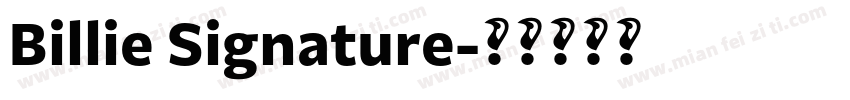 Billie Signature字体转换